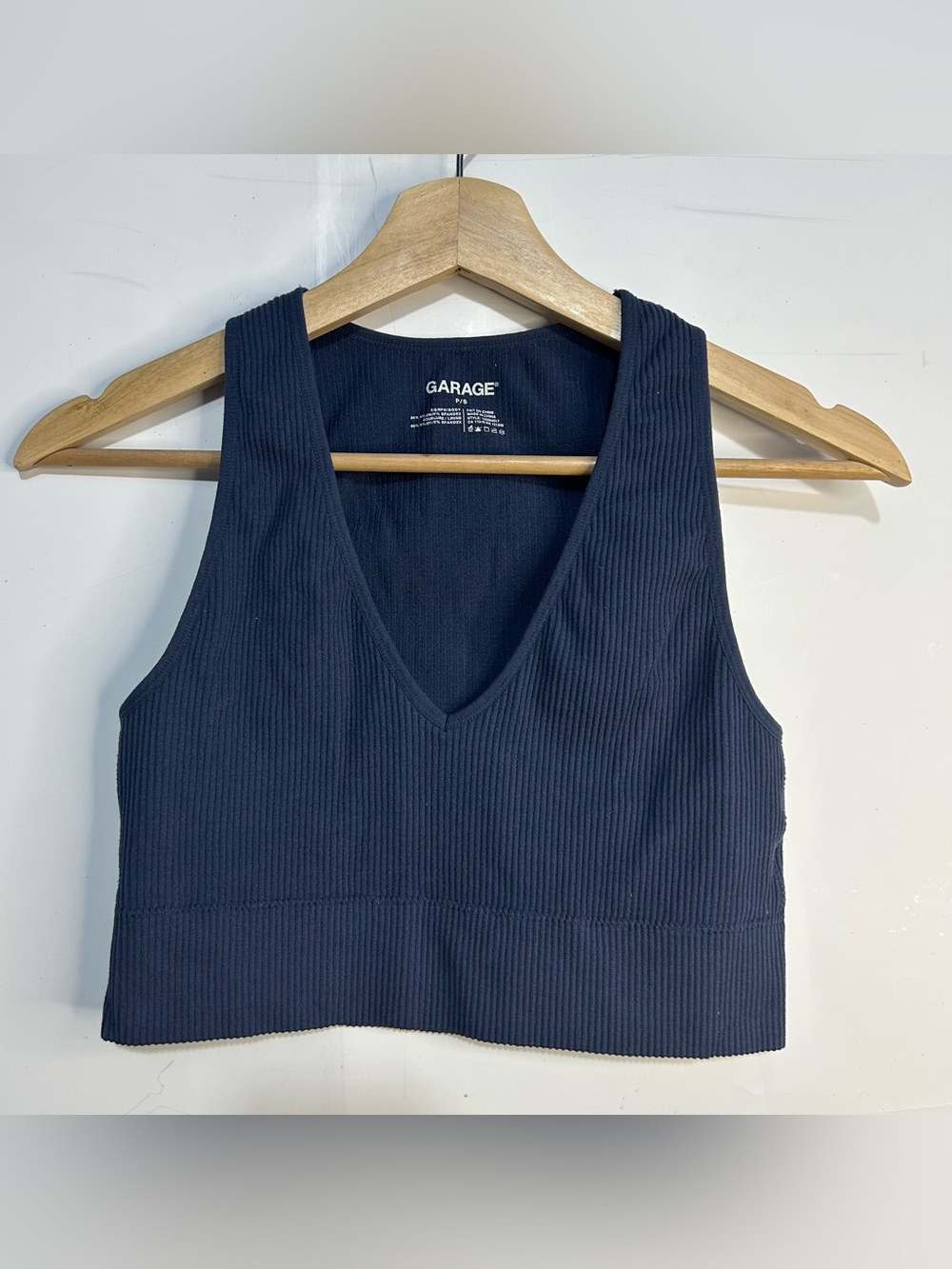 5 for $25🔥Garage Ribbed Navy Sports Bra Small